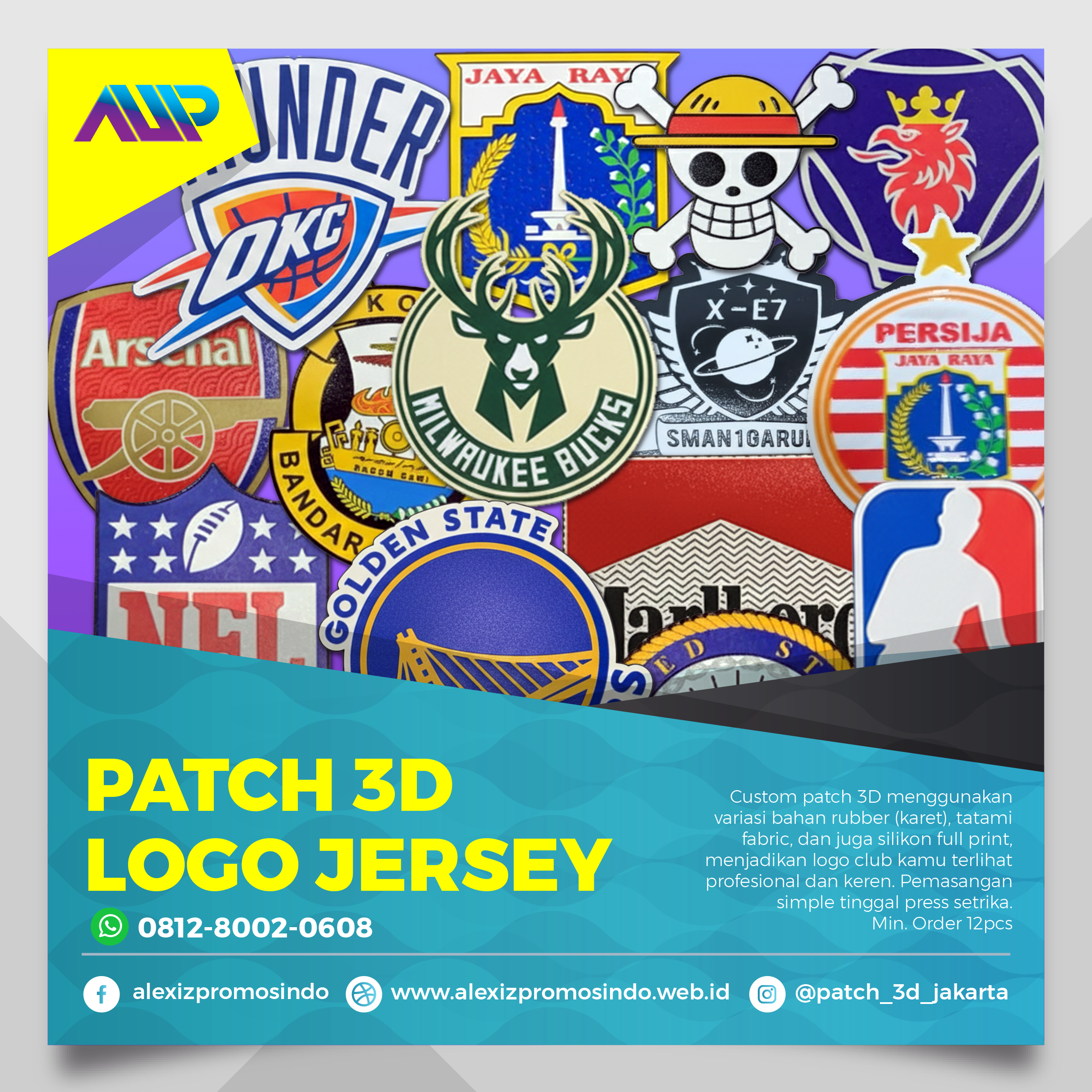Custom Patch Logo Jersey-Rubber/TPU/Tatami Woven